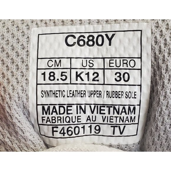 Asics Cheer 8 GS Kid's Size 12 White Silver Black Cheerleading Shoes - Picture 8 of 8